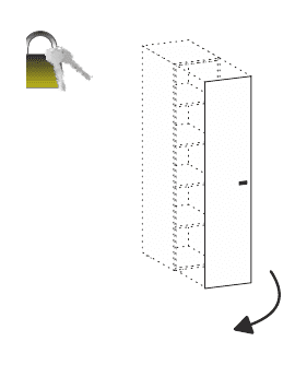 FLUX EVO ANTA IN LEGNO H.200 PER LIBRERIE H.200 APERTURA SX - P.1,8xH.191,6xL.44,7 cm.