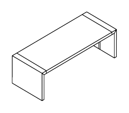FOLD SCRIVANIA GAMBE IN LEGNO SPESSORE PIANO mm.70 - P.100xH.75xL.240 cm.