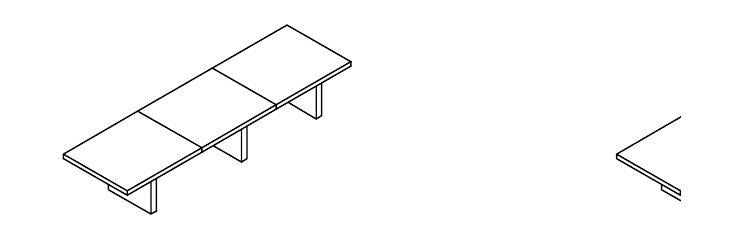 FOLD TAVOLO RIUNIONE MODULARE - L.420xP.120xH.75 cm.