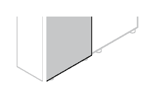 FOLD RIFINITURA POSTERIORE PER SINGOLO MODULO LIBRERIA ALTA H.170 - P.1,9xH.161xL.80 cm.