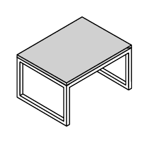 FOLD TAVOLO D'ATTESA STRUTTURA METALLICA PIANO IN VETRO SATINATO - P.55xH.45xL.80 cm.