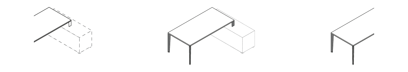 LEGNO DA JOB SCRIVANIA PIANO IN LEGNO STRUTTURA GAMBA IN METALLO APPOGGIO METALLIZZATO NERO - P.80xH.74xL.180 cm.