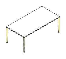 JOB SCRIVANIA PIANO IN LEGNO GAMBA IN LEGNO FAGGIO - P.100xH.74xL.200 cm.