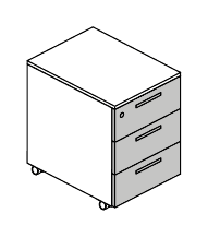JOB CASSETTIERA IN LEGNO BI-COLORE STRUTTURA BIANCO - GRIGIO - P.40xH.60xL.55 cm.