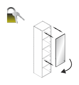 KAMOS PURE LIBRERIA UNIFICATA ANTA IN VETRO ACIDATO SOPRALZO H.120 CON TELAIO IN ALLUMINIO E SERRATURA VERSIONE DX - P.2xH.120xL.45 cm.