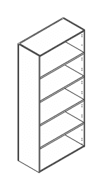 LIBRERIA A GIORNO H.200 ACIDATO STRUTTURA TELAIO IN ALLUMINIO CON SERRATURA - P.34xH.201,7xL.90 cm.
