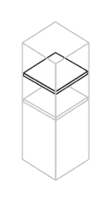KAMOS PURE - KAMOS PLUS RIPIANO INTEGRATIVO STRUTTURALE IN LEGNO PER LIBRERIA L.45, VERSIONE PROFONDITA' CM.44 - P.44xH.2,5xL.41,4 cm.