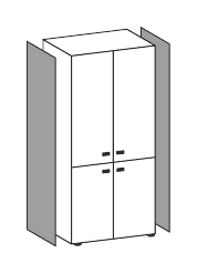 LIBRERIE UNIFICATE KAMOS PURE KAMOS PLUS FIANCHI FINALI DI FINITURA PER LIBRERIE - P.36XL.1,8 CM.