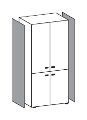 LIBRERIE UNIFICATE KAMOS PURE KAMOS PLUS FIANCHI FINALI DI FINITURA PER LIBRERIE - P.46XL.1,8 CM.