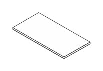 KAMOS PLUS PIANO APPENDICE PER RACCORDO SCRIVANIE/CONSOLLE SPESSORE PIANO mm.38 - P.60xL.100 cm.