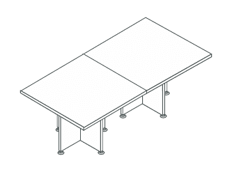 KAMOS PLUS TAVOLO RIUNIONE RETTANGOLARE STRUTTURA LEGNO SPESSORE PIANO mm.38 - P.115xH.73,3xL.230 cm.