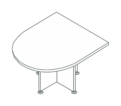 KAMOS PLUS TERMINALE SAGOMATO PER TAVOLO RIUNIONE STRUTTURA LEGNO SPESSORE PIANO mm.38 - P.115xL.115xH.73,3 cm.