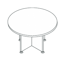 KAMOS PLUS TAVOLO RIUNIONE ROTONDO STRUTTURA LEGNO SPESSORE PIANO mm.38 - P.115xH.73,3xL.115 cm.
