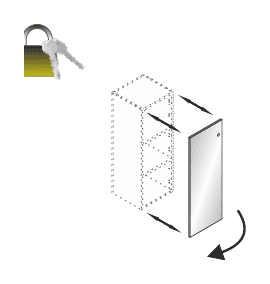 KAMOS PURE - KAMOS PLUS LIBRERIA UNIFICATA ANTA IN VETRO ACIDATO H.120 CON TELAIO IN ALLUMINIO E SERRATURA VERSIONE DESTRA - P.2xH.120xL.45 cm.