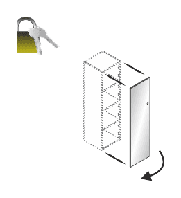 KAMOS PURE/PLUS LIBRERIA UNIFICATA ANTA IN VETRO ACIDATO CON TELAIO IN ALLUMINIO E SERRATURA VERSIONE DESTRA - P.2xH.160xL.45 cm.