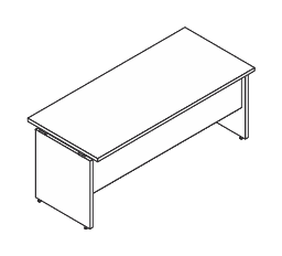 KAMOS PURE SCRIVANIA OPERATIVA STRUTTURA LEGNO SPESSORE PIANO mm.25 - P.80xH.74,4xL.80 cm.