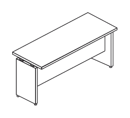 KAMOS PURE SCRIVANIA OPERATIVA STRUTTURA LEGNO SPESSORE PIANO mm.25 - P.60xH.74,4xL.160 cm.