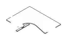 KAMOS PURE SCRIVANIA OPERATIVA ANGOLARE SX PER AGGIUNTA CASSETTIERA PORTANTE PER TRAVI O GAMBA CILINDRICA SPESSORE PIANO mm.25 - P.120xH.74,4xL.160 cm.