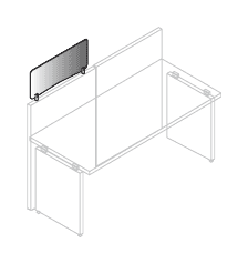 KAMOS PURE SCHERMO IN METRACRILATO SOPRALZO PER PANNELLI - P.4xH.35xL.59 cm.