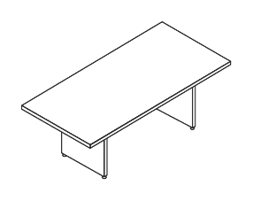 KAMOS PURE TAVOLO RIUNIONE RETTANGOLARE STRUTTURA LEGNO SPESSORE PIANO mm.25 - P.100xH.74,4xL.185 cm.