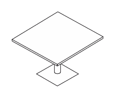 KAMOS PURE TAVOLO RIUNIONE RETTANGOLARE STRUTTURA METALLO SPESSORE PIANO mm.25 - P.106xH.72,5xL.110 cm.