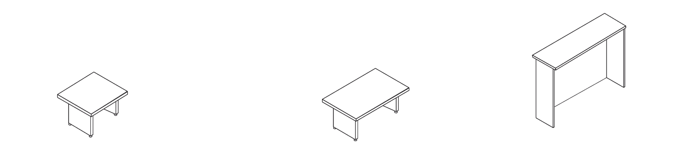 KAMOS PURE TAVOLO D'ATTESA STRUTTURA LEGNO SPESSORE PIANO mm.25 - P.54,4xH.109xL.125 cm.