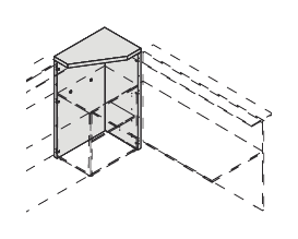 LIBRERIA PORTANTE PER PROSEGUIMENTO COMPOSIZIONI A SX - VERSIONE PER COMPOSIZIONI P.60 cm.