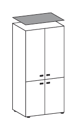 PRESIDENT TOP SUPERIORE IN LEGNO DI FINITURA PER LIBRERIE - P.46,6xH.1,8xL.90 cm.
