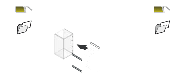 TOWER EVO KIT 2 CLASSIFICATORI PER LIBRERIE CON SERRATURA - P.1,8xH.80xL.45 cm.