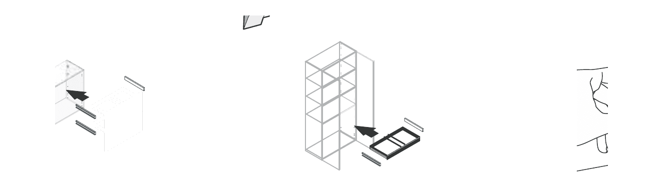 TOWER EVO CLASSIFICATORE TELAIO ESTRAIBILE PER SERRATURA LIBRERIA AD ANTE - L.90 cm.