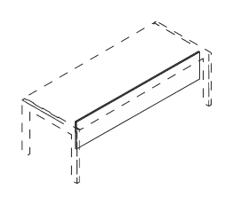 TOWER EVO MODESTY PANEL PER SCRIVANIA CON GAMBE IN METALLO CON LIBRERIA EVO PORTANTE - P.1,8xH.39,9xL.149 cm.