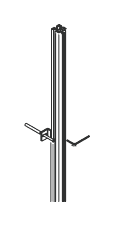 TOWER EVO MONTANTE STRUTTURALE DX PER PANNELLI SINGOLI O COMPOSIZIONI BOISERIE.