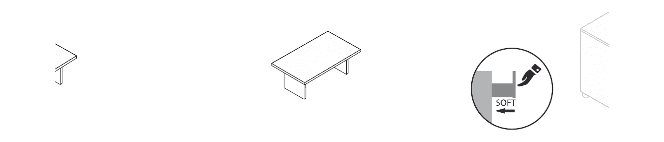 TOWER EVO TAVOLO CASSETTIERA D'ATTESA IN LEGNO SPESSORE KIT mm.38 SPESSORE PIANO mm.38 - P.60xH.40xL.120 cm.