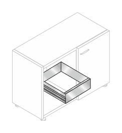 LIBRERIA VERSIONE L. CM. 45 - P.45xL.45 cm.