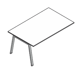 VISTA SCRIVANIA DA APPOGGIO O PER AGGREGAZIONI LINEARI STRUTTURA GAMBE A CAVALLETTO PIANO IN LEGNO SPESSORE mm.18 - P.100xH.73,7xL.200 cm.