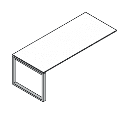 VISTA SCRIVANIA DA APPOGGIO STRUTTURA GAMBE AD ANELLO SPESSORE PIANO mm.18 - P.80xH.73,7xL.80 cm.