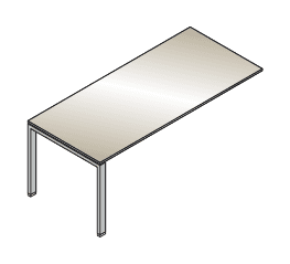VISTA SCRIVANIA DA APPOGGIO PIANO IN VETRO COLORATO SPESSORE mm.12 GAMBE A PONTE - P.80xH.73,7xL.160 cm.