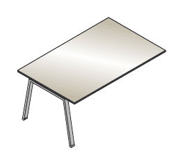 VISTA SCRIVANIA DA APPOGGIO O PER AGGREGAZIONI LINEARI PIANO IN VETRO COLORATO GAMBE A CAVALLETTO SPESSORE PIANO mm.12 - P.100xH.73,7xL.180 cm.