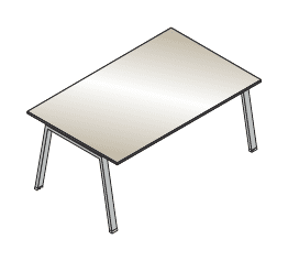 VISTA SCRIVANIA INDIPENDENTE PIANO IN VETRO COLORATO GAMBE A CAVALLETTO SPESSORE PIANO mm.12 - P.100xH.73,7xL.180 cm.