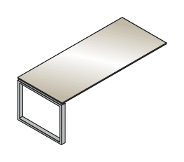 VISTA SCRIVANIA DA APPOGGIO PIANO IN VETRO COLORATO GAMBE AD ANELLO SPESSORE PIANO mm.12 - P.80xH.73,7xL.160 cm.
