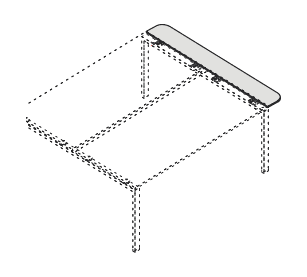 VISTA TERMINALE SAGOMATO PER SCRIVANIE DOPPIE GAMBE A PONTE / CAVALLETTO / ANELLO PIANO LEGNO SPESSORE mm.18 - P.25xH.1,8 cm.