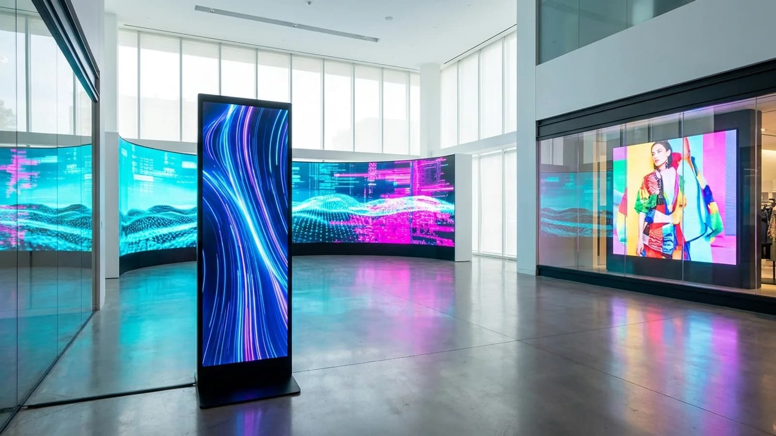 Soluzioni di digital signage: monitor, totem e ledwall