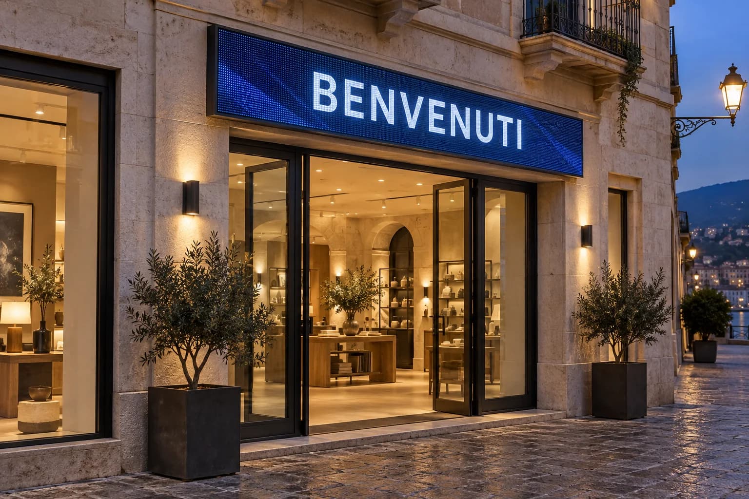 Insegne LED: a parete, angolari e a bandiera
