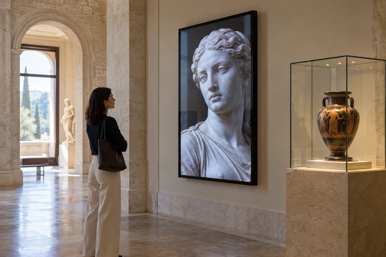 Monitor e quadri digitali per musei