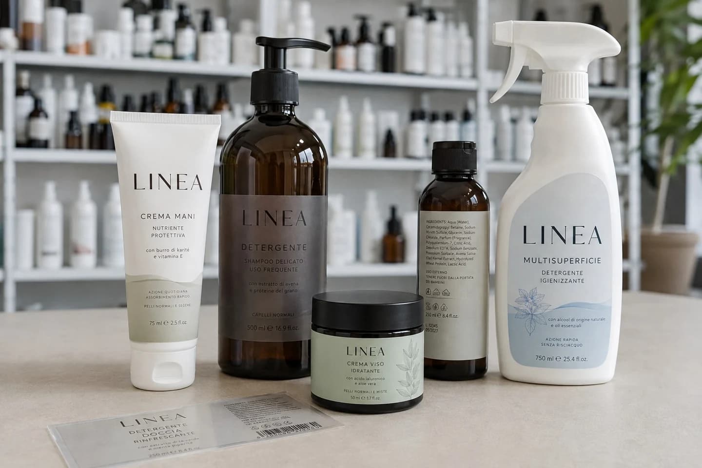 Cosmetica e cura della casa — ambientazione dimostrativa